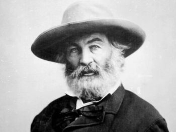 black and white picture of walt whitman