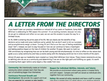 walt street journal: a letter from the directors