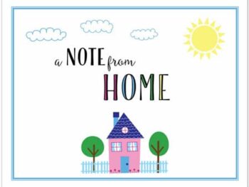 a note from home poster